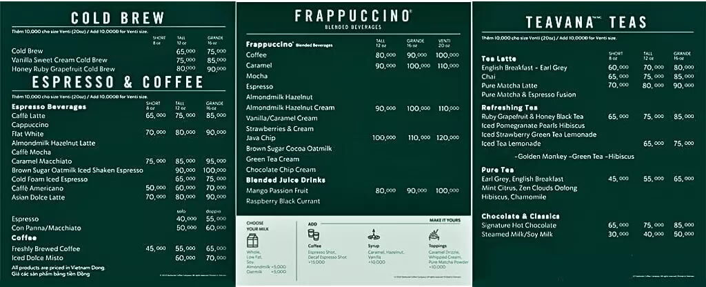 cà phê starbucks